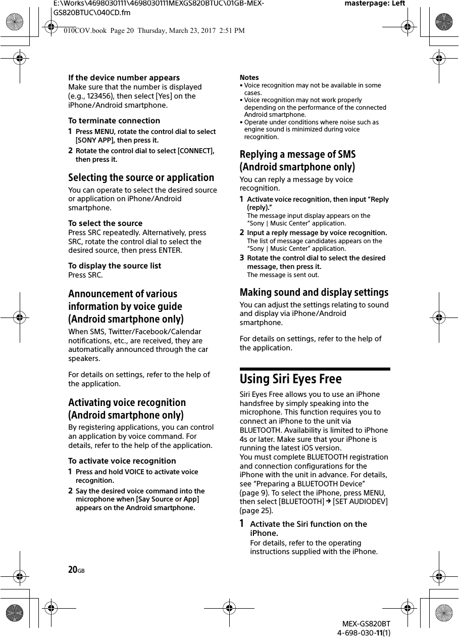 Sony Mex R1 Wiring Diagram sony Mexgs820bt Bluetooth Audio System User Manual Mex Gs820bt Sony Mex R1 Wiring Diagram sony Mexgs820bt Bluetooth Audio System User Manual Mex Gs820bt