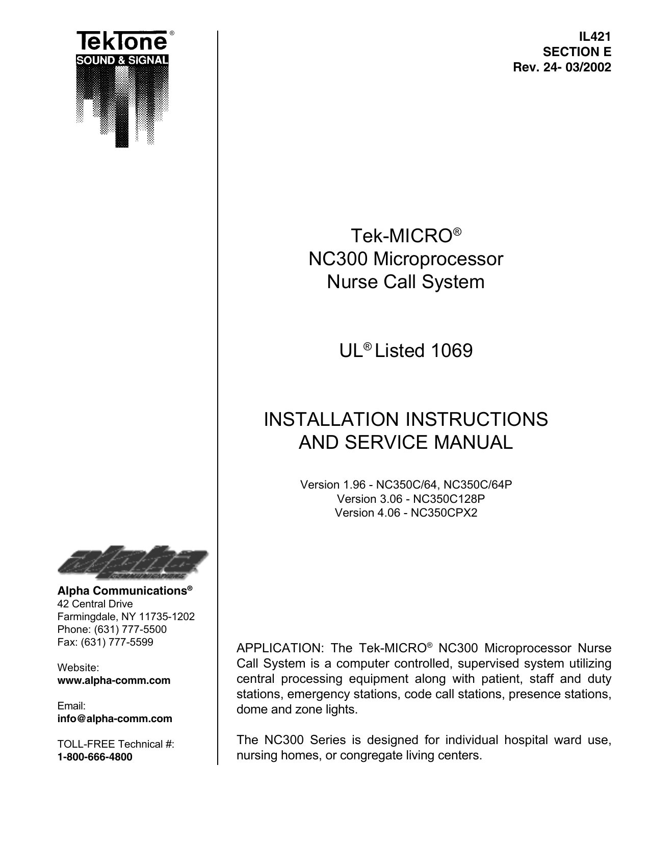 Tektone Intercom Wiring Diagram Nc300 Nurse Call System Manualzz Com Tektone Intercom Wiring Diagram Nc300 Nurse Call System Manualzz Com