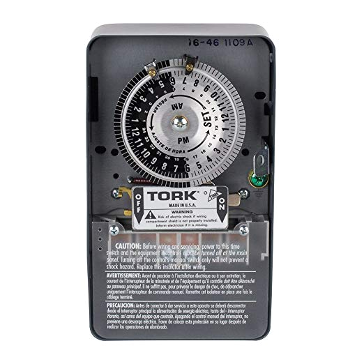 Tork 1103 Wiring Diagram Nsi Industries tork 1109a Indoor 40 Amp Multi Volt Mechanical Lighting and Appliance Timer 24 Hour Programming Multiple On Off Settings
