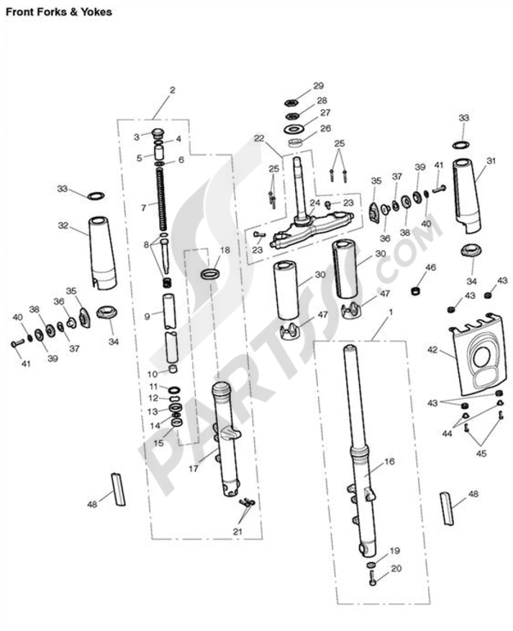 Triumph Rocket 3 Wiring Diagram Front forks Yokes Triumph Rocket Iii touring