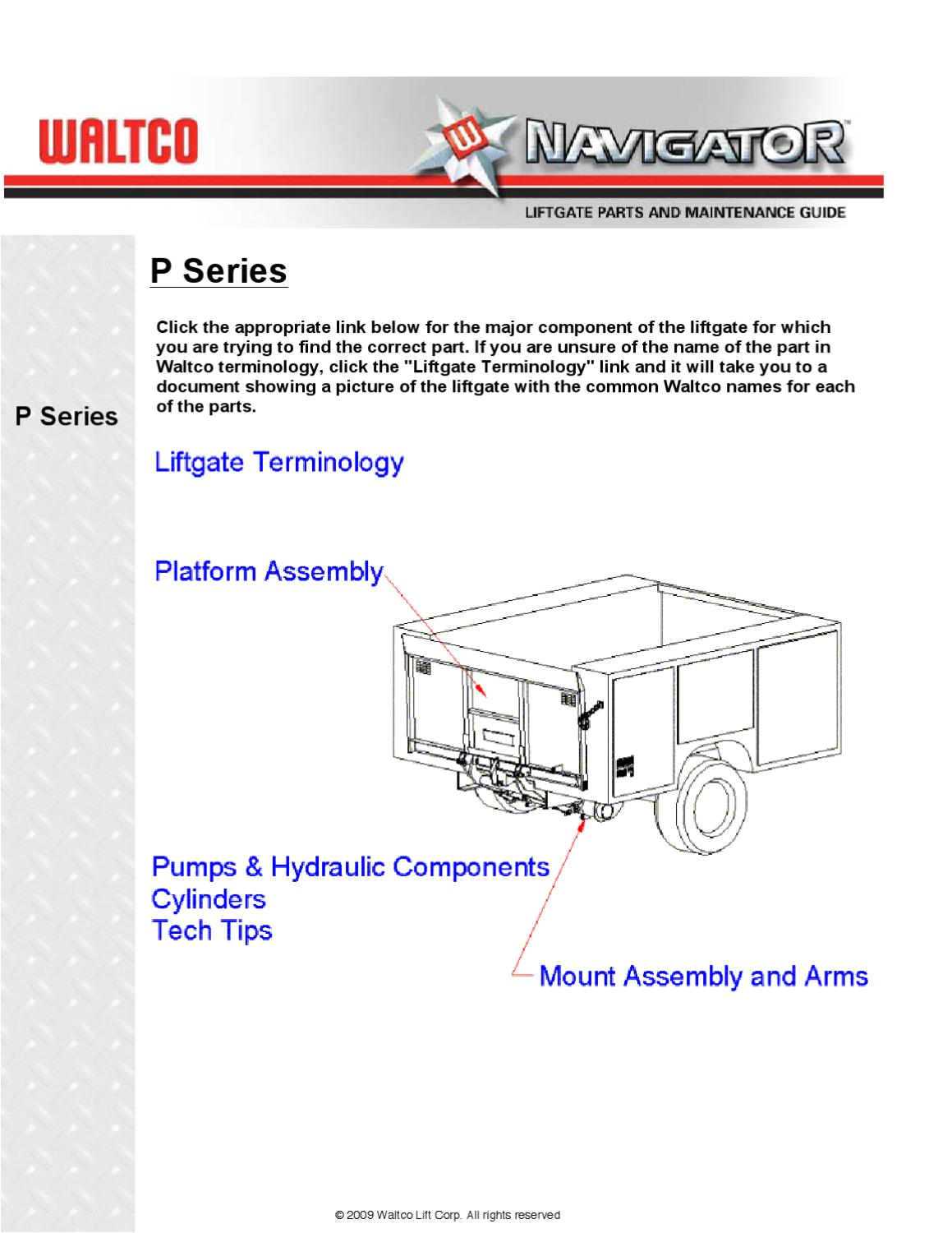 Waltco Liftgate Wiring Diagram Waltco P Series Liftgate by the Liftgate Parts Co issuu