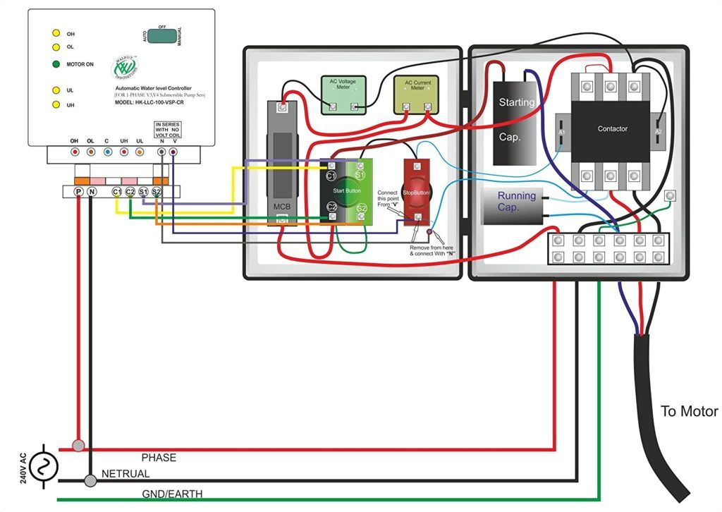 Water Pump Wiring Diagram Single Phase Pump Contactor Wiring Diagram Data Schematic Diagram