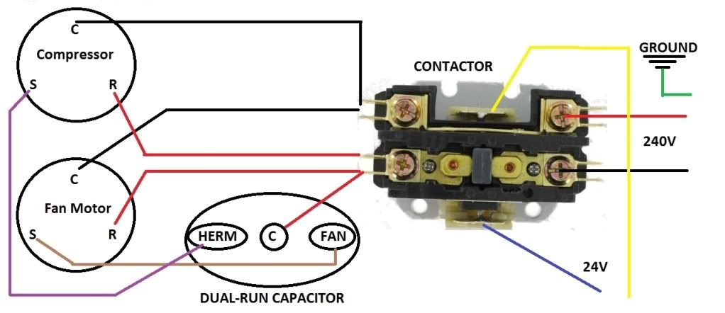 Wiring Diagram for A Air Conditioner Run Capacitor Hvac Contactor Wiring Blog Wiring Diagram Wiring Diagram for A Air Conditioner Run Capacitor Hvac Contactor Wiring Blog Wiring Diagram