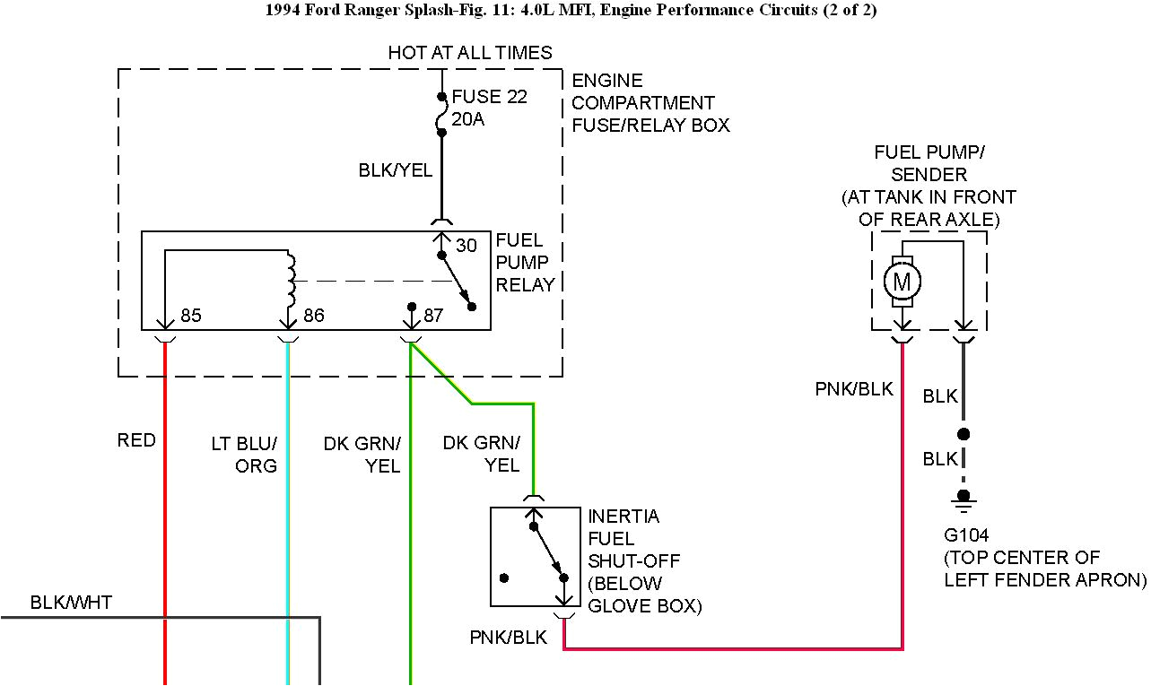 Wiring Diagram for Fuel Pump Relay Light Fuse Also 1985 ford F 350 Fuel Pump Wiring Moreover 1995 ford