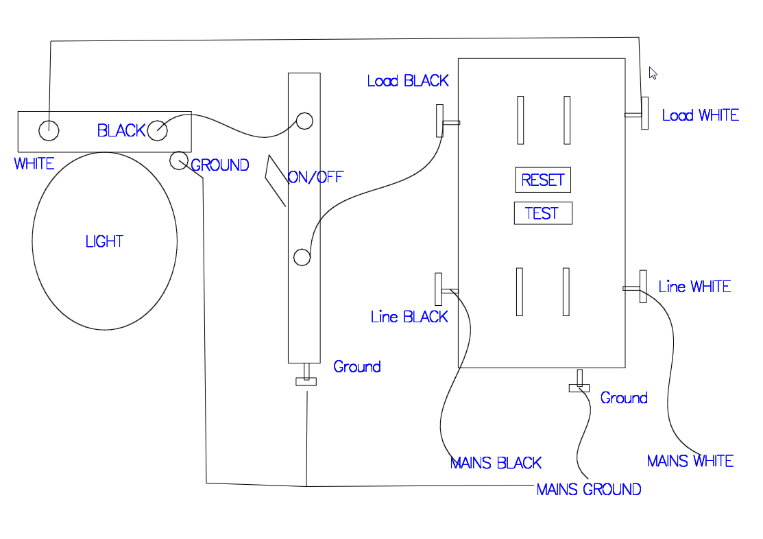 Wiring Diagram for Gfci and Light Switch Gfci Receptacle with A Light Fixture with An On Off Switch In Wiring Diagram for Gfci and Light Switch Gfci Receptacle with A Light Fixture with An On Off Switch In