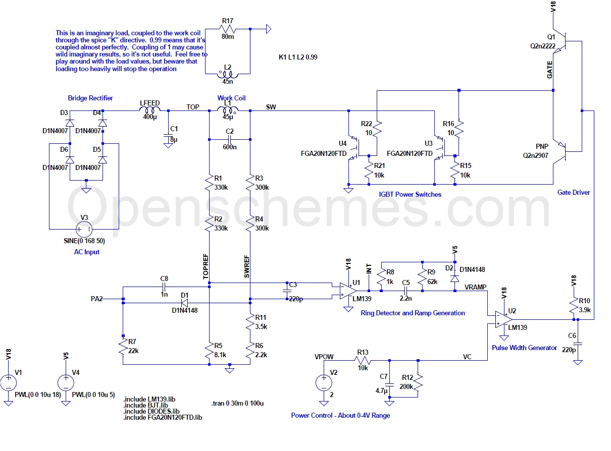 Wiring Diagram Hot Plate Circuit Analysis Of the 1 8kw Induction Hotplate Openschemes