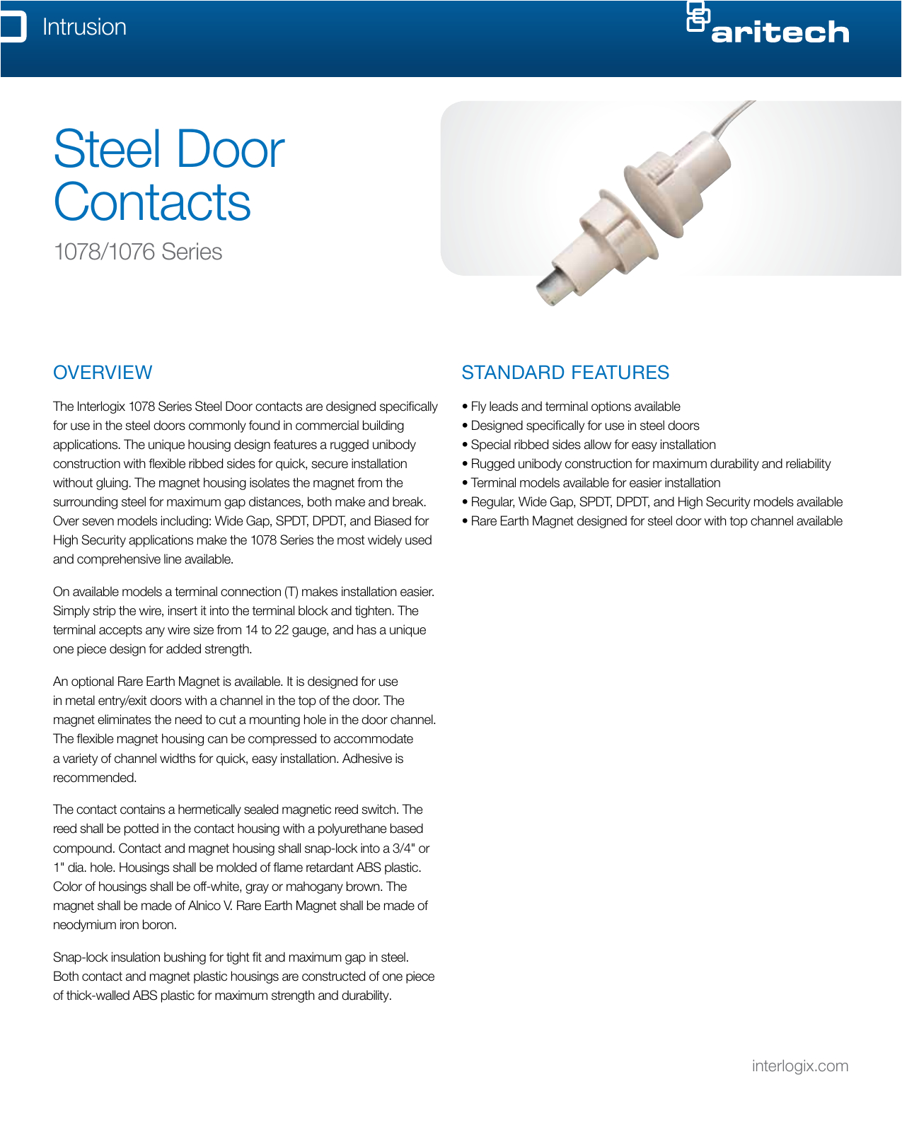 1076 Door Contact Wiring Diagram Data Sheet M5 Enclosure for Picture Perfect Secure 75103