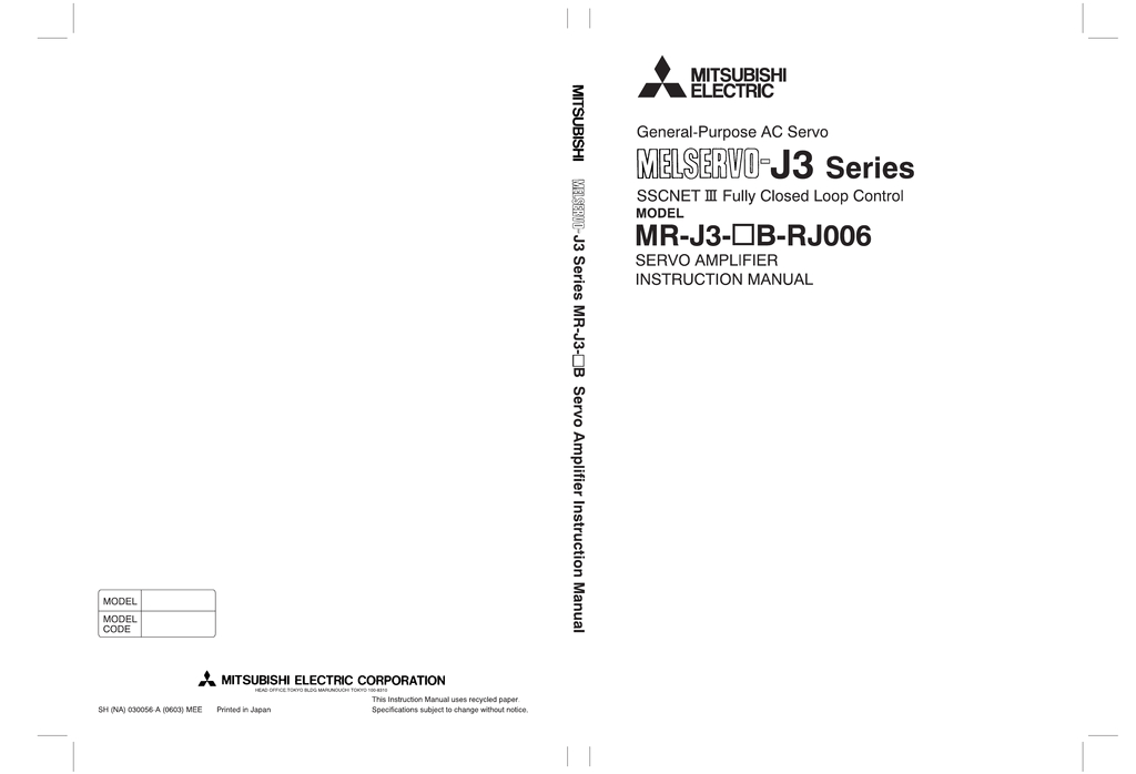 Abz Electric Actuator Wiring Diagram Mr J3 B Rj006 Sscnet Iii Compatible Fully Closed Loop Abz Electric Actuator Wiring Diagram Mr J3 B Rj006 Sscnet Iii Compatible Fully Closed Loop