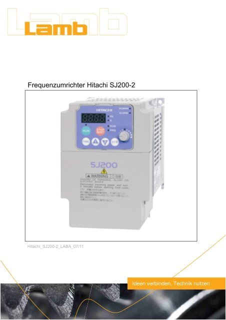 Alm 2w Alarm System Wiring Diagram Betriebsanleitung Hitachi Serie Sj200 2 07 11 Pdf Max