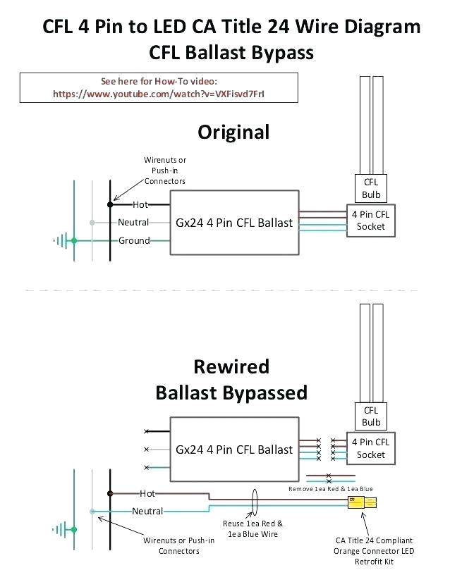 Ballast bypass Led Wiring Diagram Convert Fluorescent Light Fixture to Led Cienciamatria Info