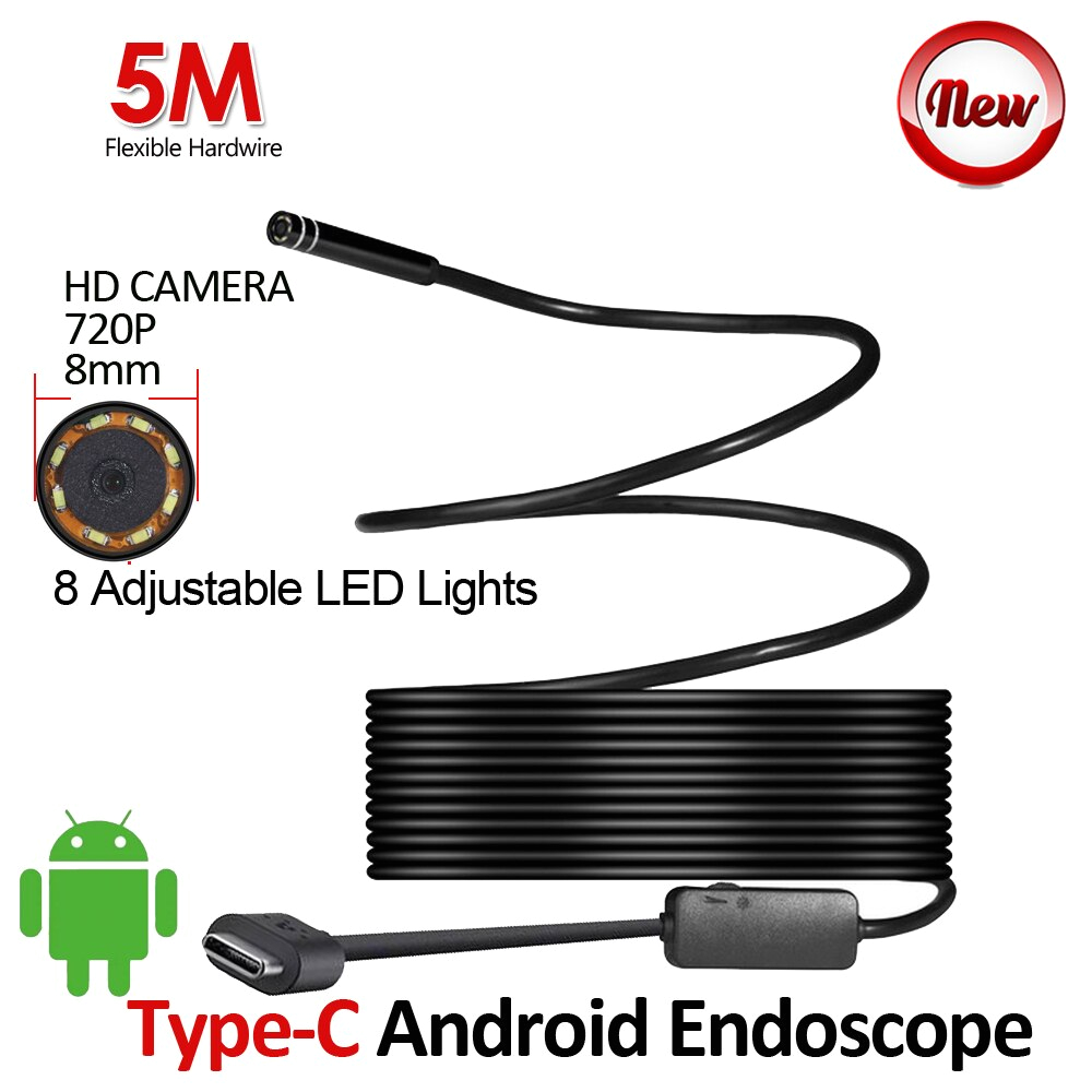 Cctv Camera Installation Wiring Diagram Hd720p 8mm Od 5m Typec android Usb Endoscope Camera Flexible