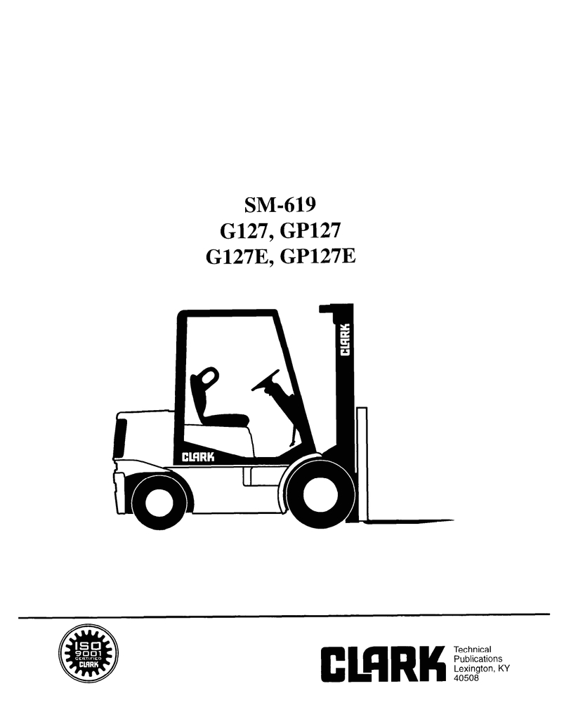 Clark forklift Wiring Diagram Clark G127 Service Manual Manualzz Com