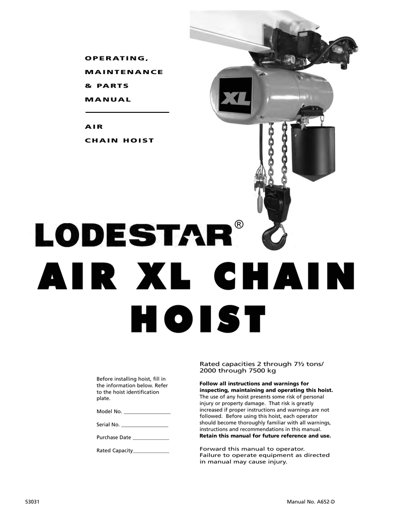 Cm Lodestar Hoist Wiring Diagram Lodestar Air Xl Pneumatic Chain Hoist Manualzz Com Cm Lodestar Hoist Wiring Diagram Lodestar Air Xl Pneumatic Chain Hoist Manualzz Com