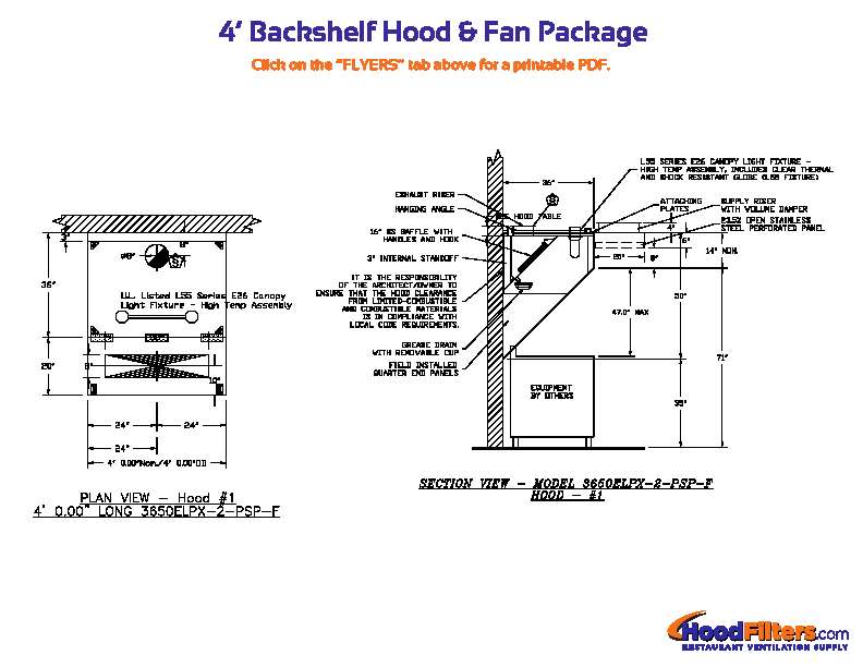 Commercial Vent Hood Wiring Diagram 4 Backshelf Hood Package Commercial Vent Hood Wiring Diagram 4 Backshelf Hood Package