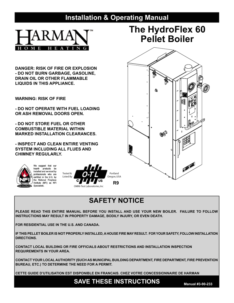 Honeywell R8285a1048 Wiring Diagram the Hydroflex 60 Pellet Boiler Installation Amp Operating Honeywell R8285a1048 Wiring Diagram the Hydroflex 60 Pellet Boiler Installation Amp Operating
