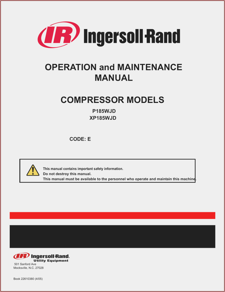 Ingersoll Rand 185 Air Compressor Wiring Diagram Ingersoll Rand Compressor Wiring Diagram at Manuals Library Ingersoll Rand 185 Air Compressor Wiring Diagram Ingersoll Rand Compressor Wiring Diagram at Manuals Library