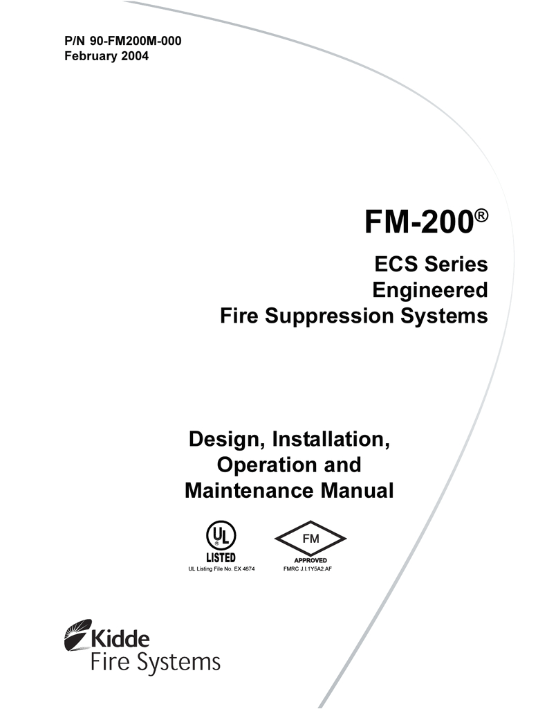 Kidde Fire Suppression System Wiring Diagram Fm 200a Manualzz Com
