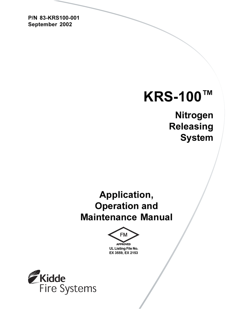 Kidde Fire Suppression System Wiring Diagram Kidde Fire Systems Krs 100 User S Manual Manualzz Com