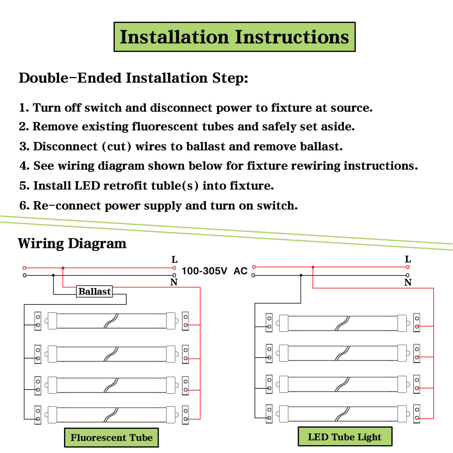 Parmida Led T8 Wiring Diagram 4 25 Pack T8 Led Tube Lights 8ft 45w Fa8 Single Pin Garage Shop Lighting Parmida Led T8 Wiring Diagram 4 25 Pack T8 Led Tube Lights 8ft 45w Fa8 Single Pin Garage Shop Lighting