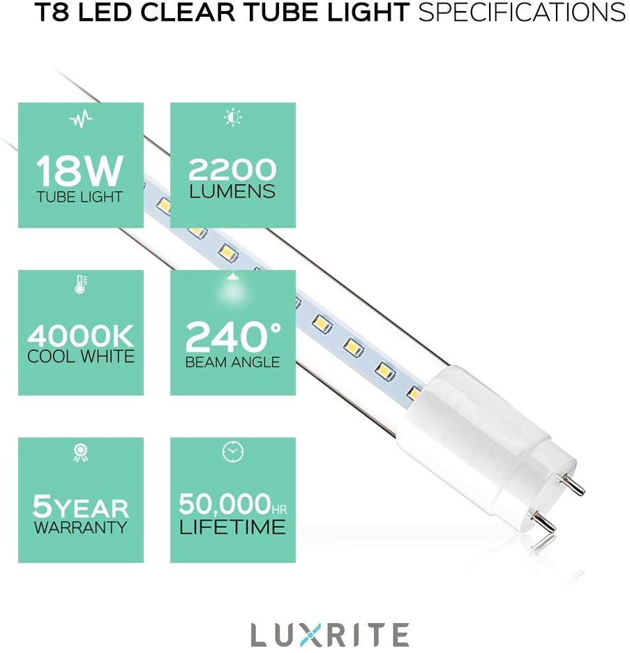Parmida Led T8 Wiring Diagram Luxrite T8 4ft Led Light Tube 32w Replacement 4000k Cool White 2200 Lumens T8 Led Replacement 18w 4ft Led Bulbs G13 Base Clear Cover Ul Parmida Led T8 Wiring Diagram Luxrite T8 4ft Led Light Tube 32w Replacement 4000k Cool White 2200 Lumens T8 Led Replacement 18w 4ft Led Bulbs G13 Base Clear Cover Ul