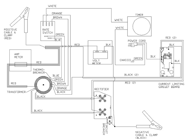 12 Volt Battery Charger Wiring Diagram 141 388 60 40 Amp 6 12 24 Volt Battery Charger with Engine Start