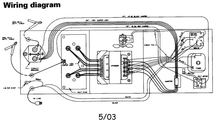 12 Volt Battery Charger Wiring Diagram 71460 Sears 60 20 2 250 125 Amp Manual Battery Charger