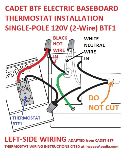 120 Volt thermostat Wiring Diagram Electric Baseboard Heat thermostat Wiring Diagram Blog