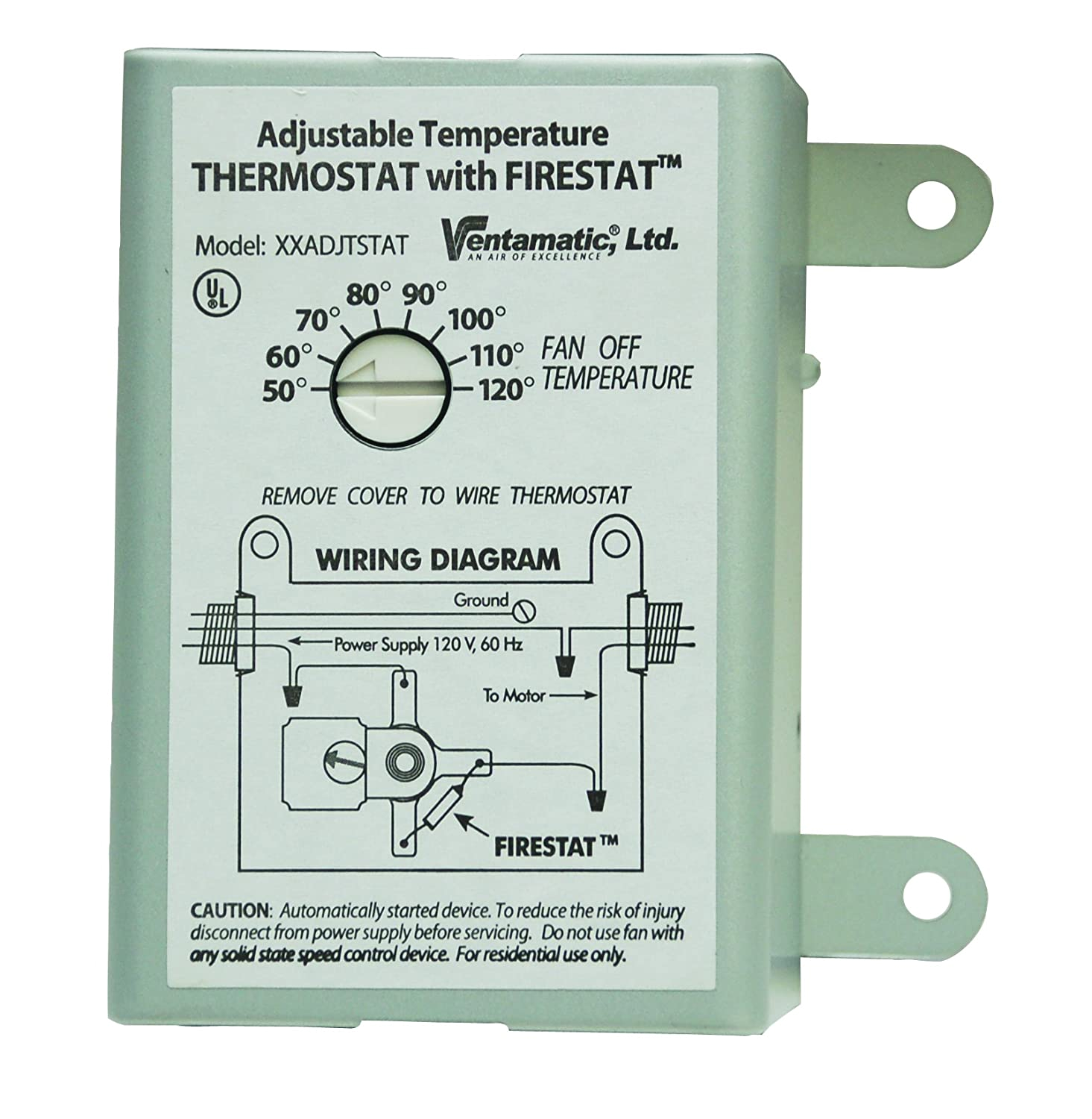 120 Volt thermostat Wiring Diagram Ventamatic Xxfirestat 10 Amp Einstellbarer thermostat Mit