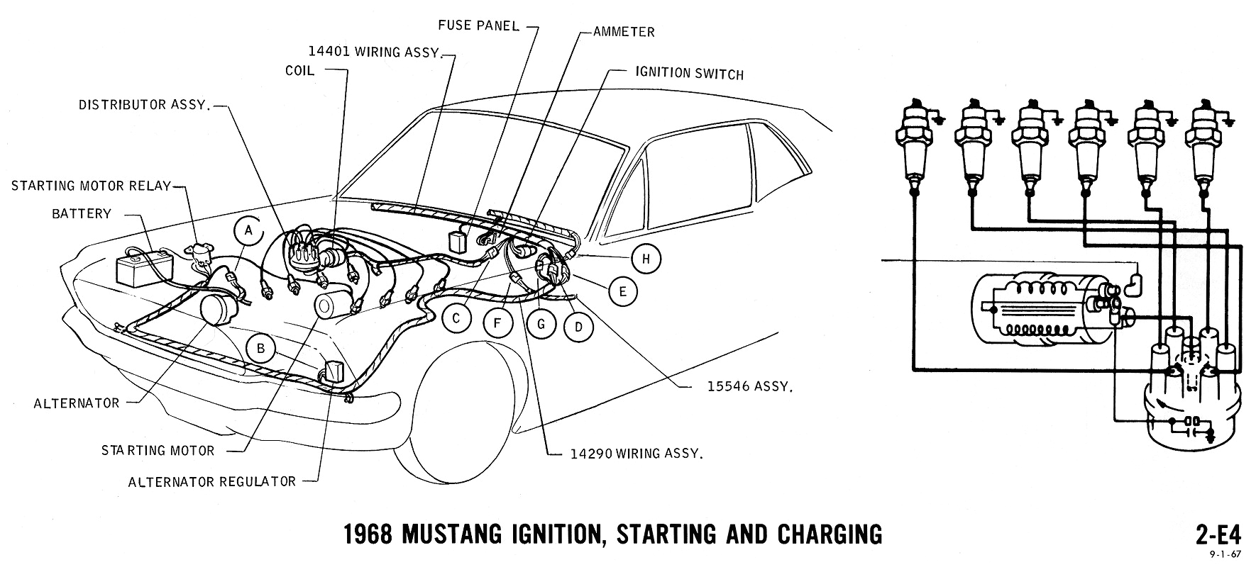 1968 Mustang Ignition Wiring Diagram 1968 Mustang Wiring Diagrams and Vacuum Schematics Average