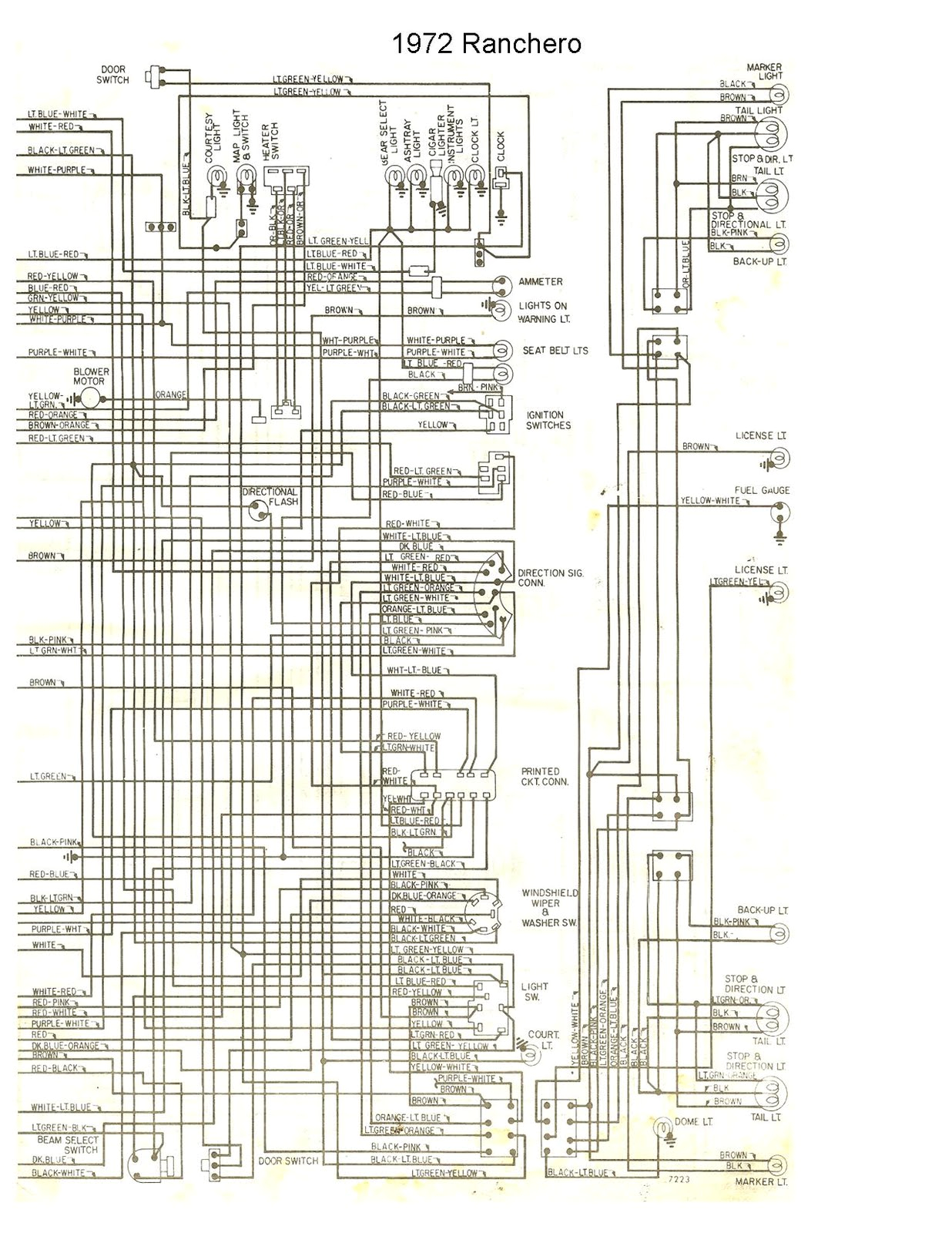 1970 ford torino Wiring Diagram 1972 ford Ranchero Wiring Diagrams Diagram Base Website