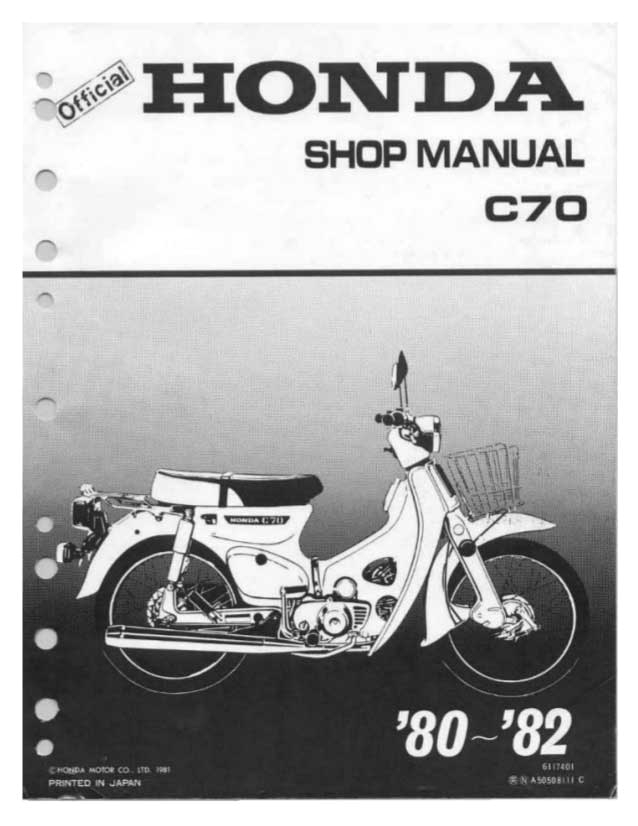 1981 Honda C70 Passport Wiring Diagram Honda C70 Shop Manual