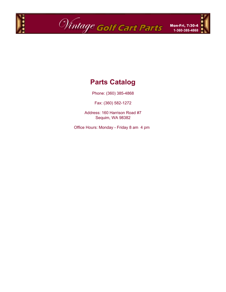 1983 Club Car Wiring Diagram Club Car Catalog Vintage Golf Cart Parts Manualzz 1983 Club Car Wiring Diagram Club Car Catalog Vintage Golf Cart Parts Manualzz