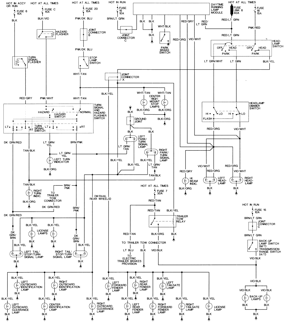 1991 Dodge Dakota Wiring Diagram 1991 Dodge Dakota 5 2l Schema Cablage Auto Electrical