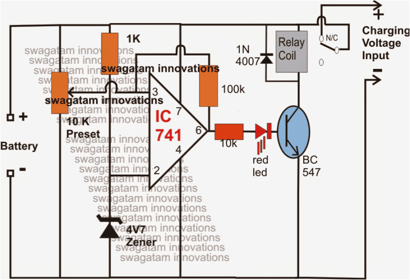 2 Bank Battery Charger Wiring Diagram Ic 741 Low Battery Indicator Circuit Homemade Circuit Projects 2 Bank Battery Charger Wiring Diagram Ic 741 Low Battery Indicator Circuit Homemade Circuit Projects