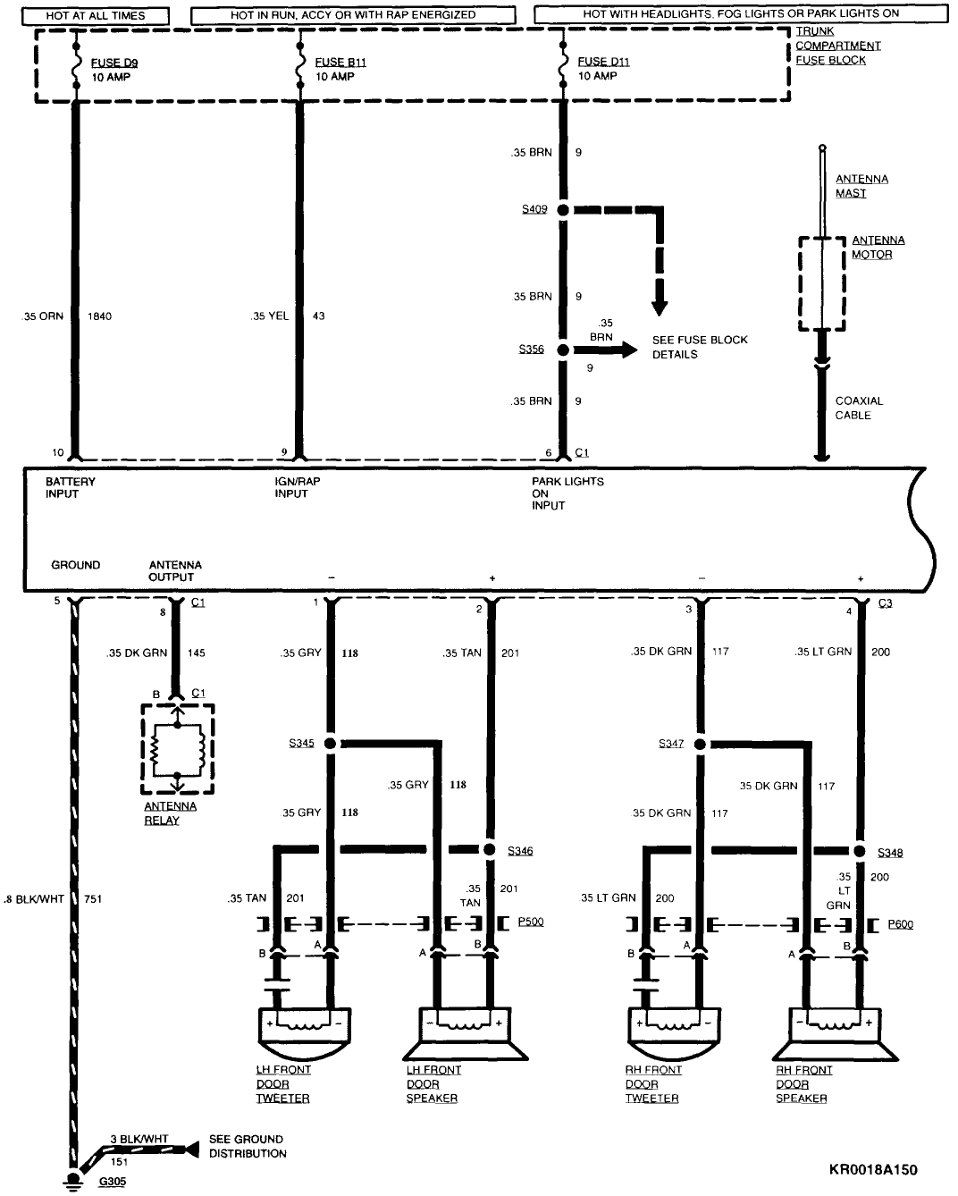 2005 Cadillac Sts Wiring Diagram 1994 Cadillac Deville Concours Wiring Diagram Hs Cr De