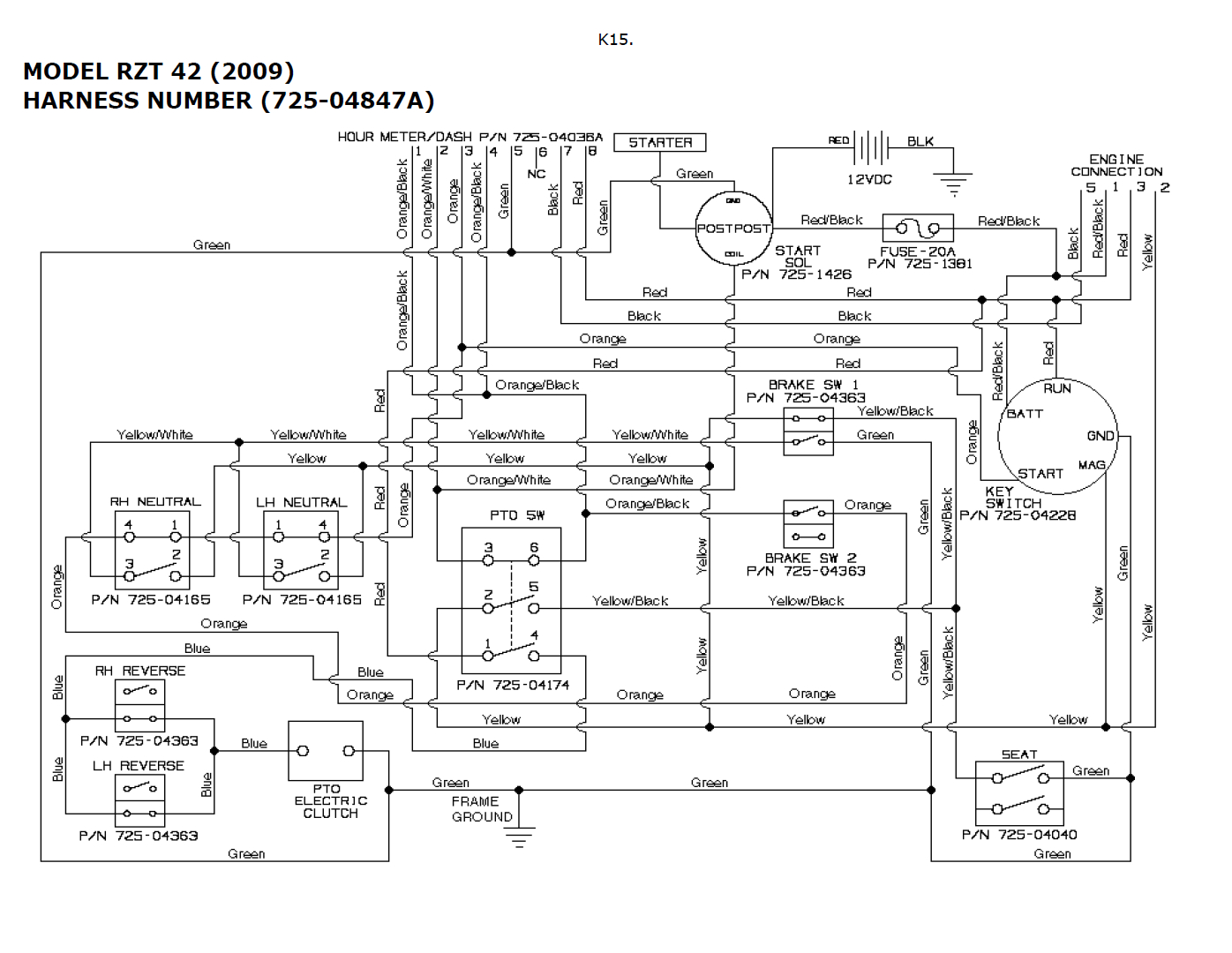 2006 Cub Cadet Rzt 50 Wiring Diagram 2654a71 Wiring Diagram for 2006 Cub Cadet Rzt 50 Wiring