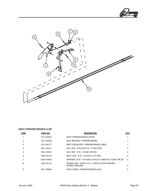 2009 Gem Car Wiring Diagram 637 521489assy Parking B
