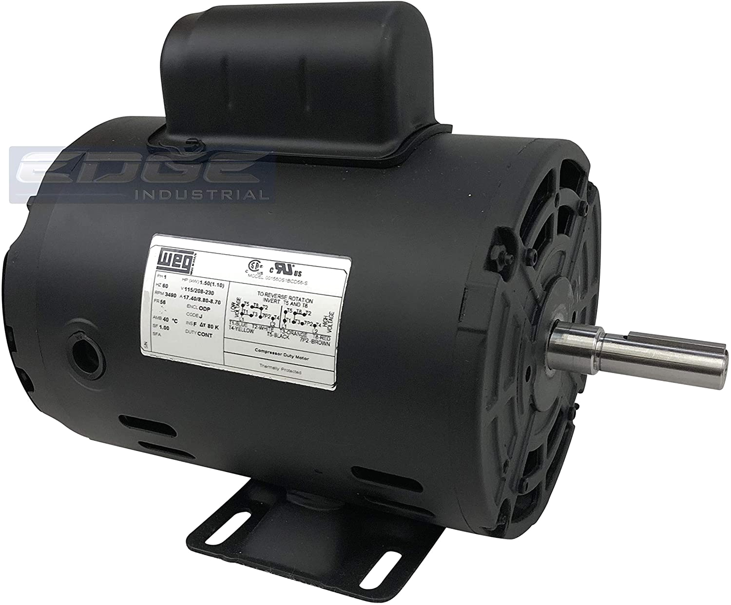 240 Volt Compressor Wiring Diagram New Weg 1 5hp Electric Motor Fan Pump Compressor General Purpose 56 Frame 3430 Rpm 1 Phase 115 230vac 240 Volt Compressor Wiring Diagram New Weg 1 5hp Electric Motor Fan Pump Compressor General Purpose 56 Frame 3430 Rpm 1 Phase 115 230vac