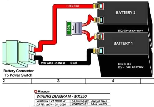 24v Razor Scooter Wiring Diagram Razor 12 Volt 7ah Electric Scooter Replacement Batteries Vici Brand High Performance Set Of 2 Includes New Wiring Harness Replaces 6 Dw 7 24v Razor Scooter Wiring Diagram Razor 12 Volt 7ah Electric Scooter Replacement Batteries Vici Brand High Performance Set Of 2 Includes New Wiring Harness Replaces 6 Dw 7