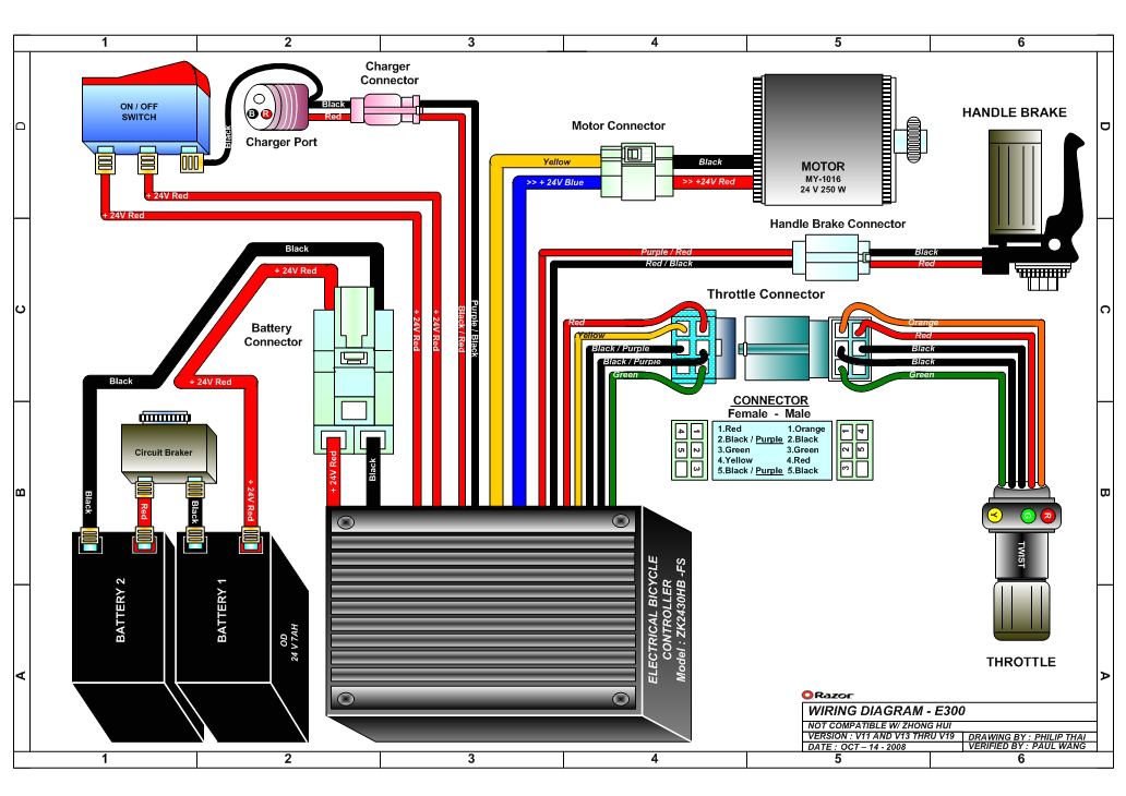 24v Razor Scooter Wiring Diagram Razor E300 and E300s Electric Scooter Parts 24v Razor Scooter Wiring Diagram Razor E300 and E300s Electric Scooter Parts