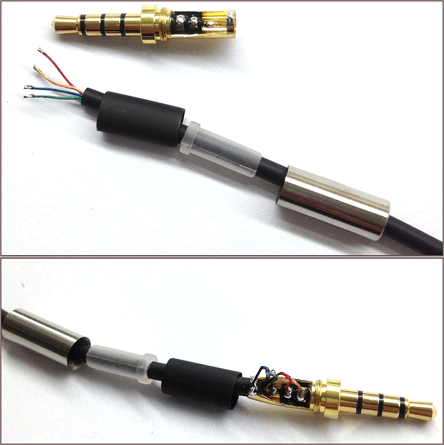 3.5 Mm Audio Cable Wiring Diagram Gold 4 Pole 3 5mm Male Repair Headphone Jack Plug Metal Audio soldering Spring 3.5 Mm Audio Cable Wiring Diagram Gold 4 Pole 3 5mm Male Repair Headphone Jack Plug Metal Audio soldering Spring