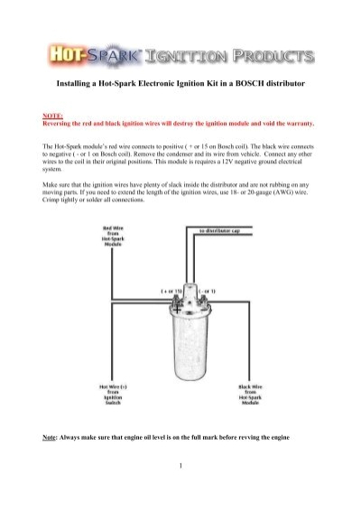 3 Wire Ignition Coil Diagram Installing A Hot Spark Electronic Ignition Kit In A Bosch 3 Wire Ignition Coil Diagram Installing A Hot Spark Electronic Ignition Kit In A Bosch