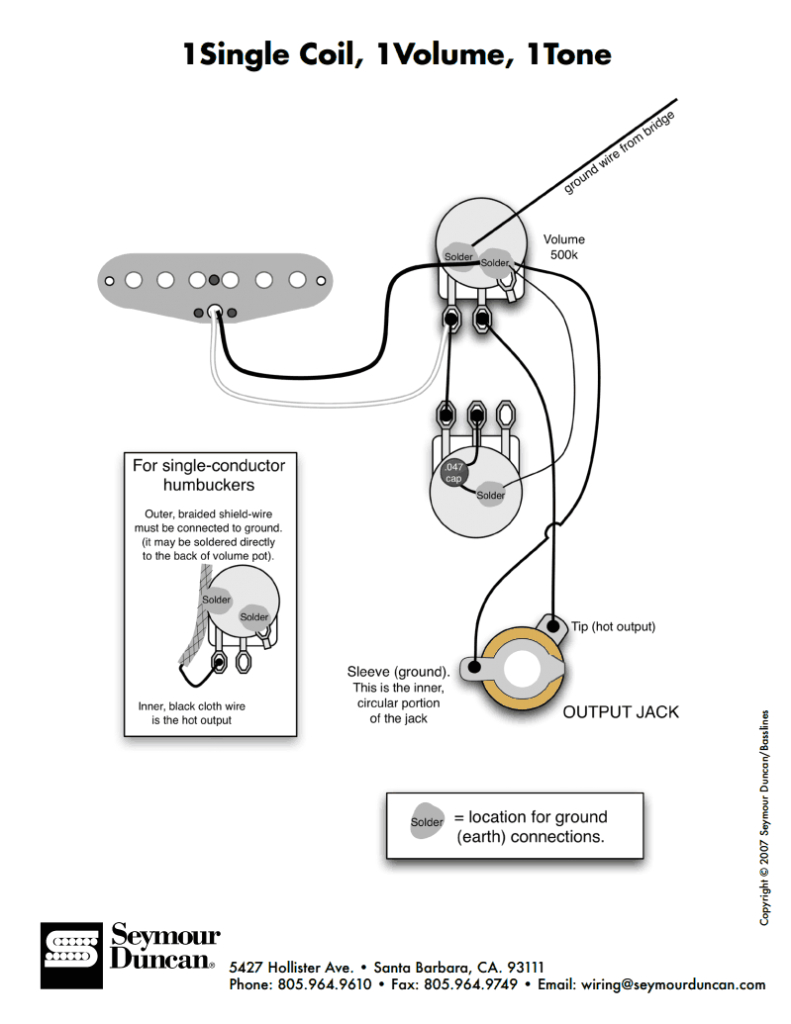 3 Wire Single Coil Pickup Wiring Diagram Best Set Up for 1 Single Coil 1 Vol and 1 tone Google 3 Wire Single Coil Pickup Wiring Diagram Best Set Up for 1 Single Coil 1 Vol and 1 tone Google