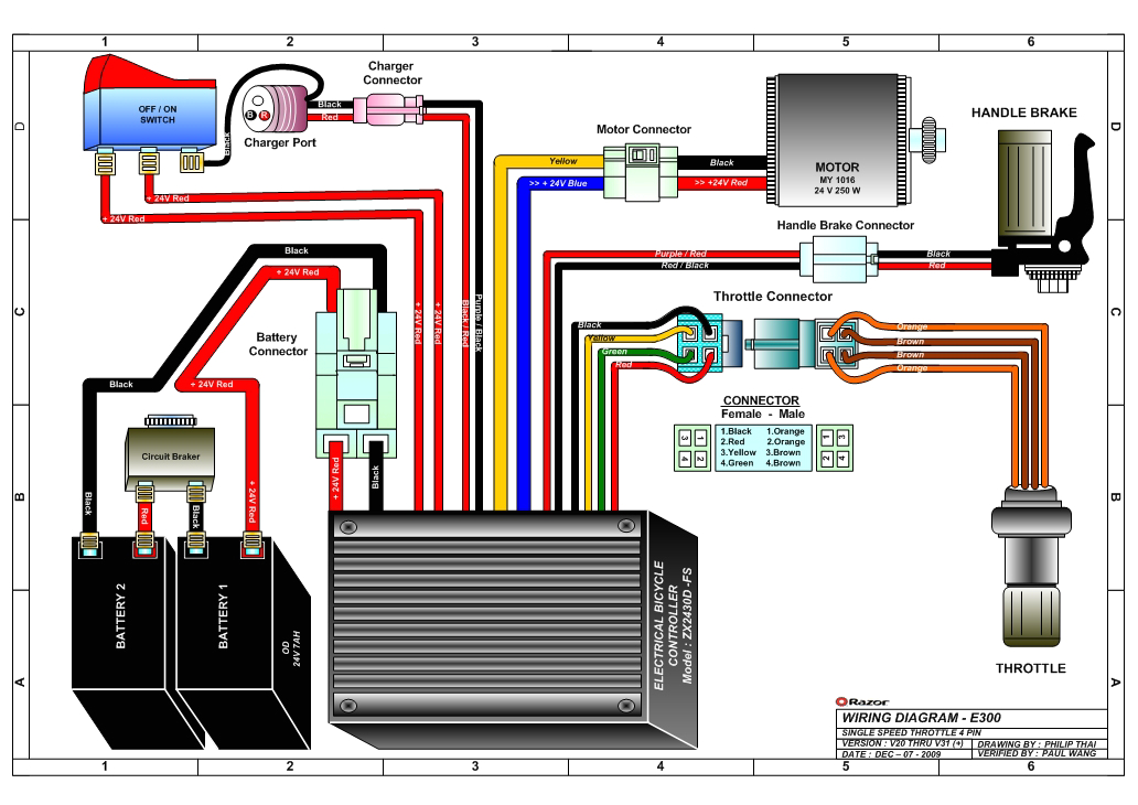 36 Volt Electric Bike Wiring Diagram Razor E325 Electric Scooter Parts Electricscooterparts Com 36 Volt Electric Bike Wiring Diagram Razor E325 Electric Scooter Parts Electricscooterparts Com