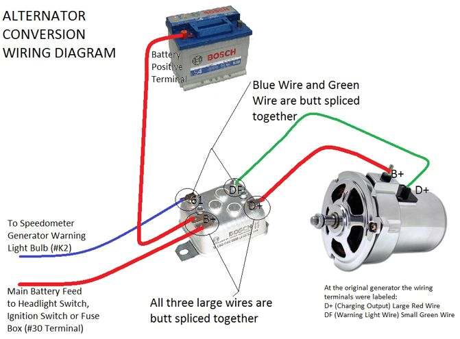 4 Pin Alternator Wiring Diagram Alternator Conversion Instructions with Images Vw 4 Pin Alternator Wiring Diagram Alternator Conversion Instructions with Images Vw