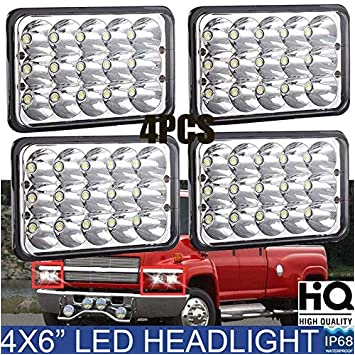 4×6 Led Headlight Wiring Diagram 4×6 Rectangular Sealed Beam Led Headlights for Chevrolet Chevy Kodiak C4500 and C5500 H4651 H4642 H4652 H4656 H4666 H4668 H6545 Conversion Kit Bulb