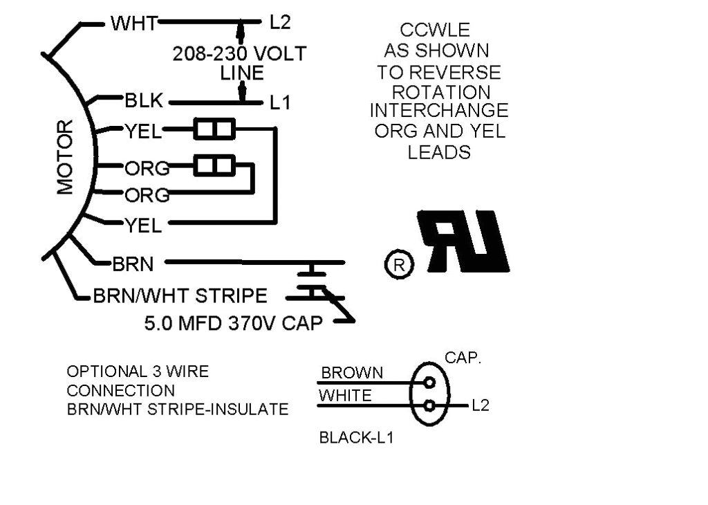 5 Wire Ac Motor Wiring Diagram 3 Wire and 4 Wire Condensing Fan Motor Connection Hvac School