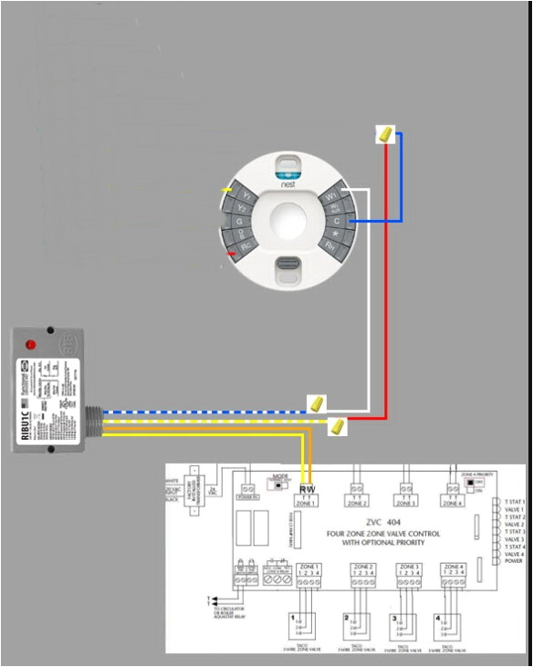 5 Wire Zone Valve Diagram Powering Nest thermostat From Different Power source