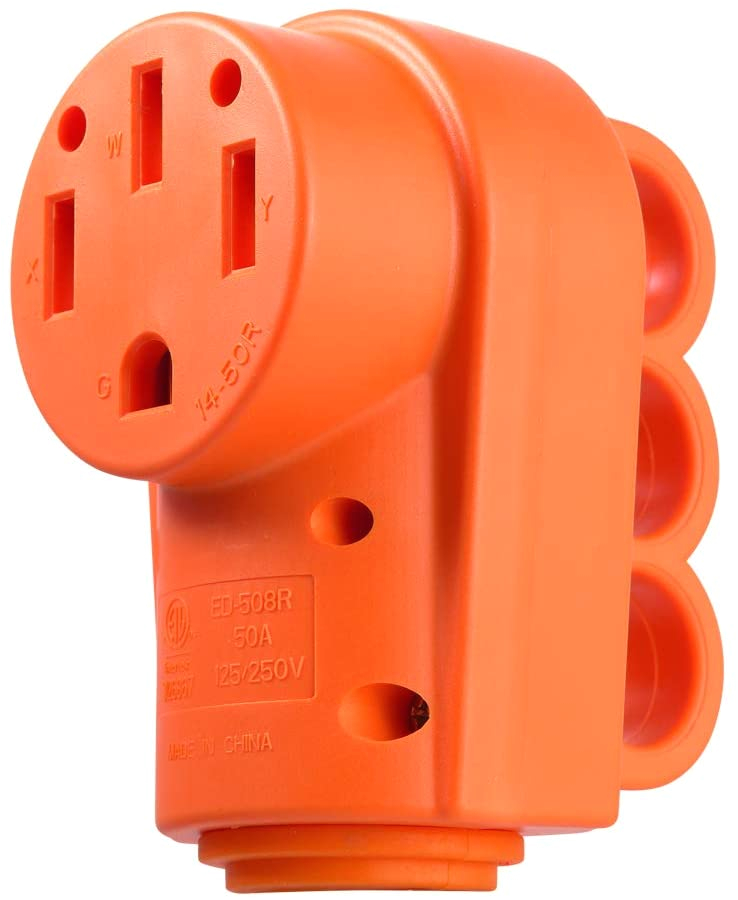 50a to 30a Rv Adapter Wiring Diagram Mictuning 125 250v 50amp Heavy Duty Rv Female Replacement Receptacle Plug with Ergonomic Handle