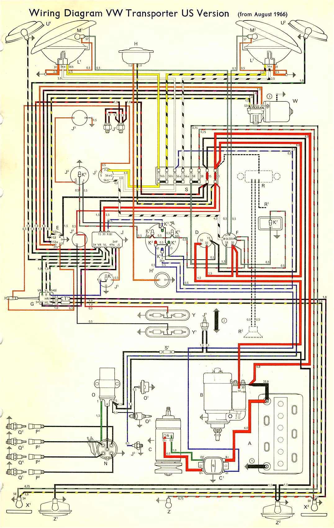 65 Vw Bug Wiring Diagram thesamba Com Type 2 Wiring Diagrams 65 Vw Bug Wiring Diagram thesamba Com Type 2 Wiring Diagrams